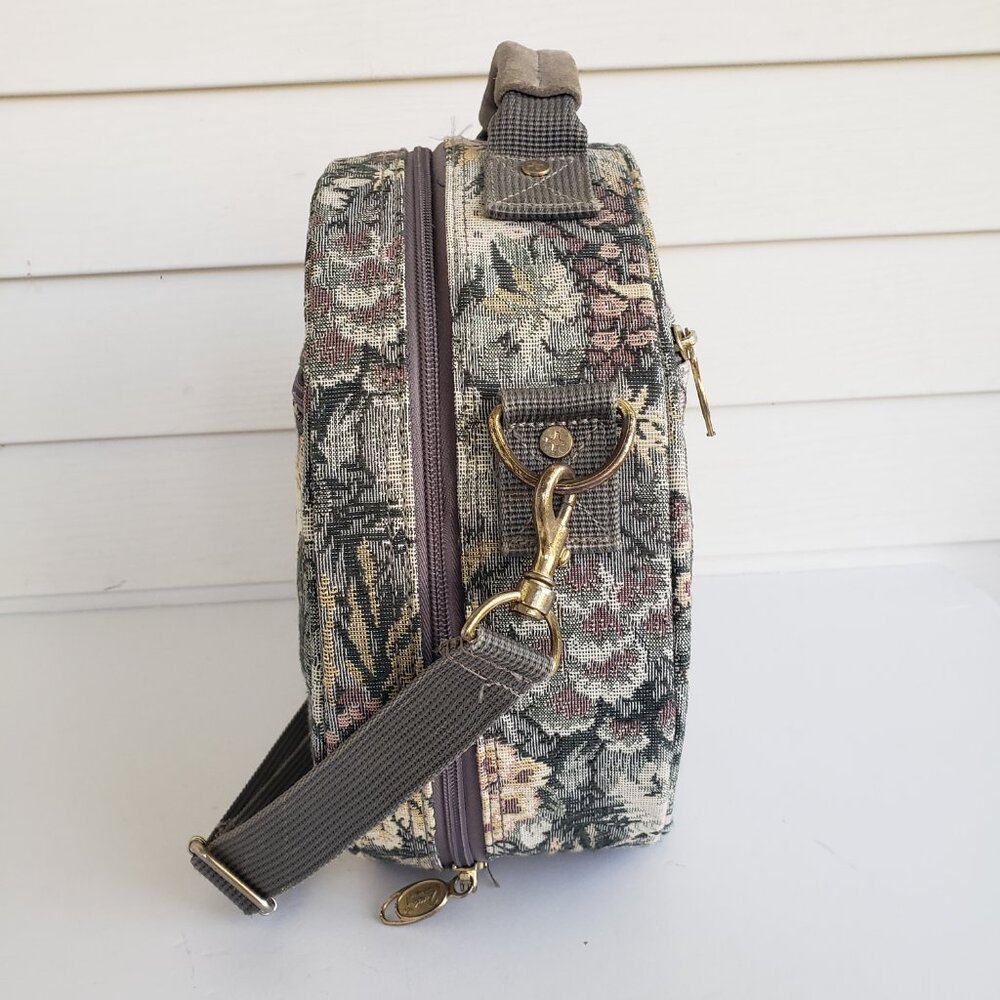 Vintage 90s / Y2K Ricardo Beverly Hills tapestry rounded luggage bag - Picture 7 of 14